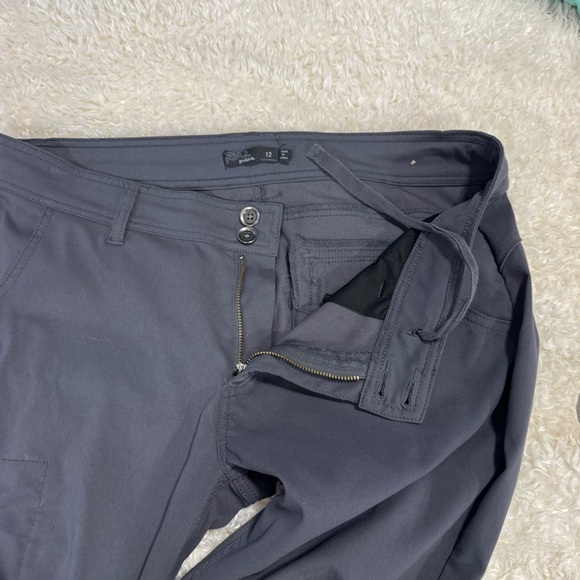 prAna Halle Pant Gray Stretch Zion Nylon Roll Up Hiking Trouser Size 12 - Picture 10 of 13